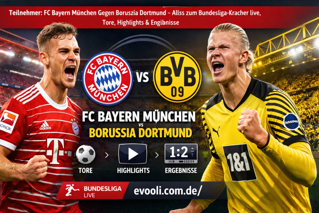 ticker: teilnehmer: fc bayern münchen gegen borussia dortmund