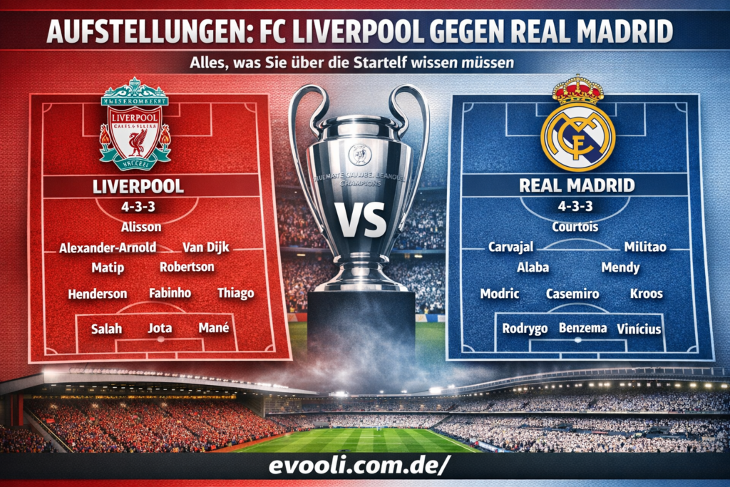 aufstellungen: teilnehmer: fc liverpool gegen real madrid